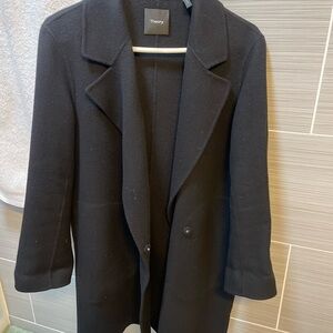 Gorgeous Theory black cashmere/wool Boy Coat New Divide M